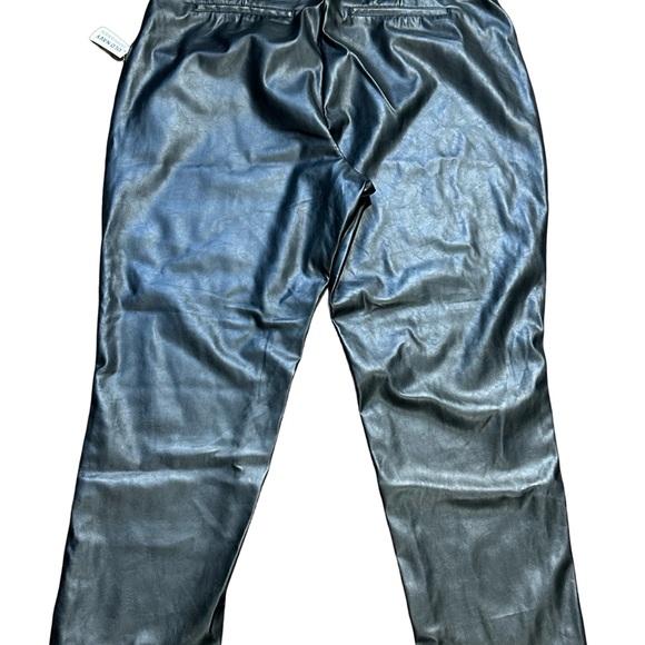 NWT Old Navy High Extra High Waisted Faux Leather Pant-Black - Picture 6 of 9